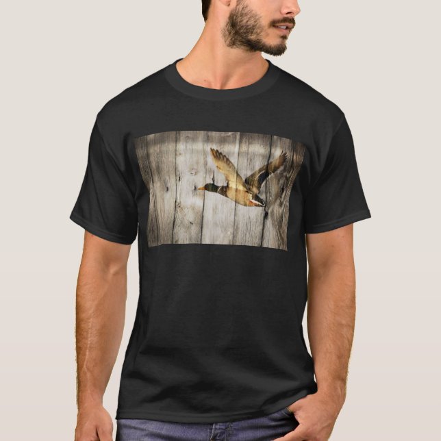 T-shirt Pays occidental en bois de grange rustique (Devant)
