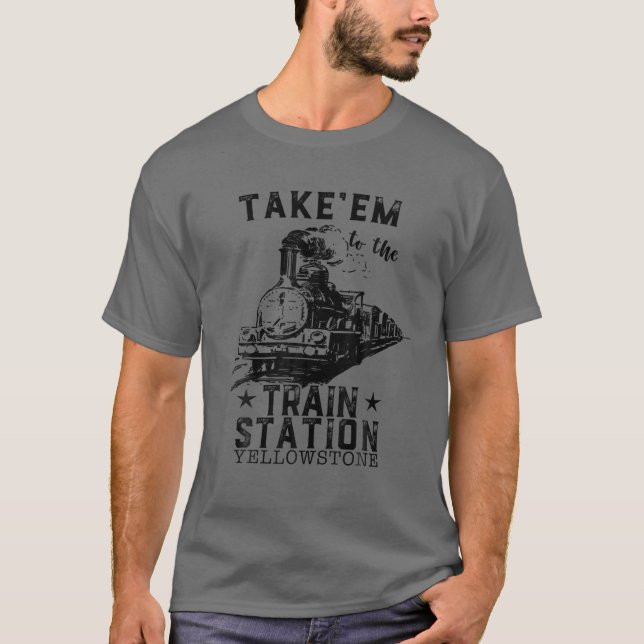 T-shirt Pays occidental Yellowstone | Emmenez Em Au Trai (Devant)