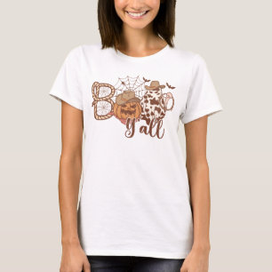 T-shirt Pays Ouest Cowboy Boo Y'all Halloween