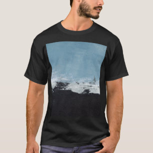 T-shirt Paysage Abstrait Et Créatif Peint À La Main.