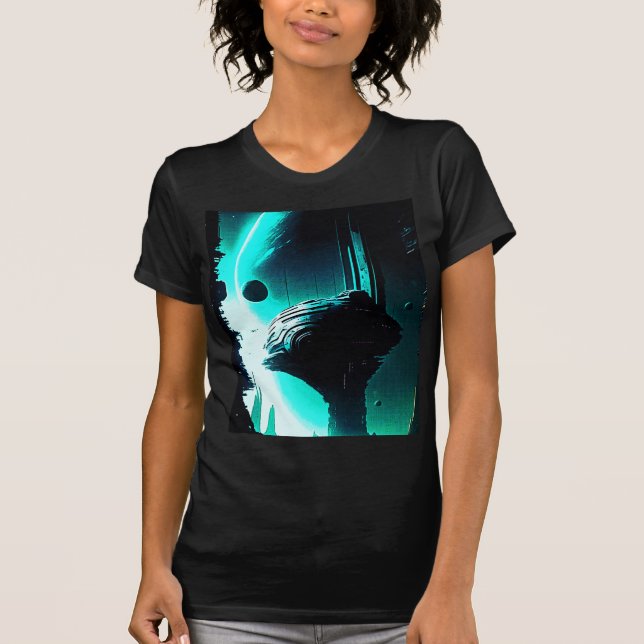 T-shirt Paysage Alien de science-fiction 103 (Devant)