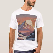 Paysage artistique majestueux de montagne enneigée