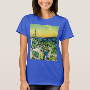 T-shirt Paysage avec couple Marche par Vincent van Gogh