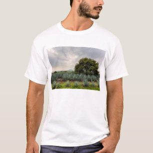 T-shirt Paysage avec l'agave bleu