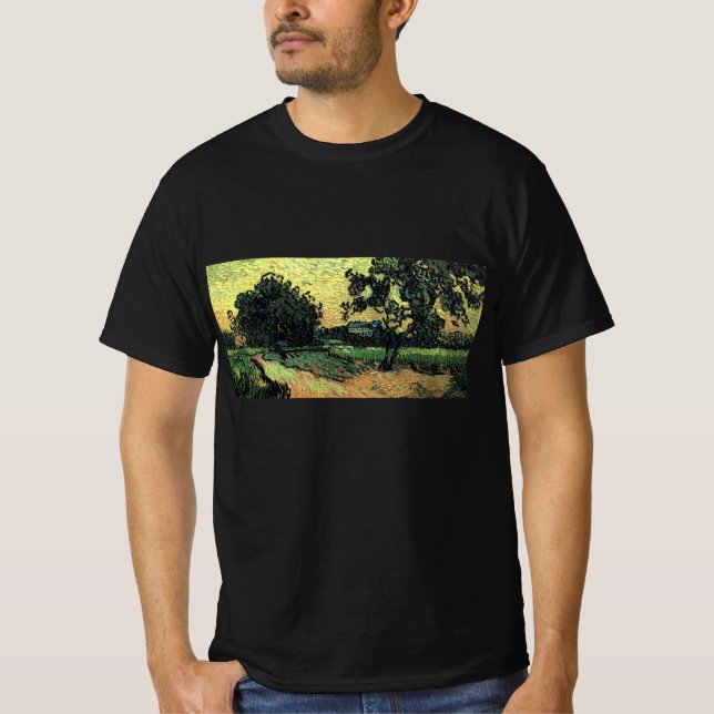 T-shirt Paysage avec le château d'Auvers par Vincent van G (Devant)