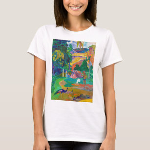 T-shirt Paysage avec Peacocks, Gauguin