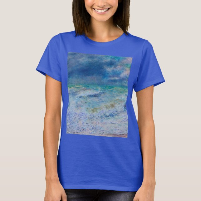 T-shirt Paysage bleu de Renoir Impressionniste Peinture (Devant)