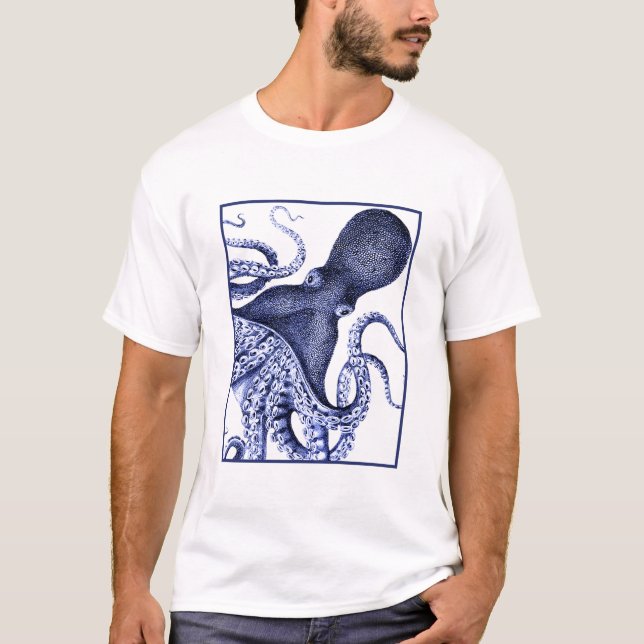 T-shirt Paysage Bleu Octopus (Devant)