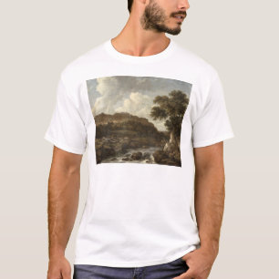 T-shirt Paysage boisé montagneux avec un torrent
