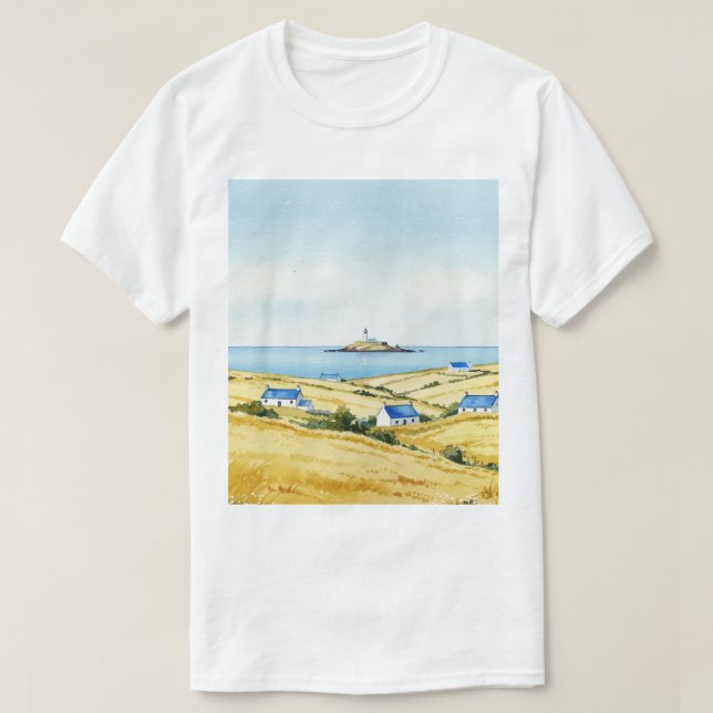 T-shirt paysage côtier irlandais (Design devant)