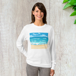 T-shirt Paysage côtier tropical d'Ocean Beach