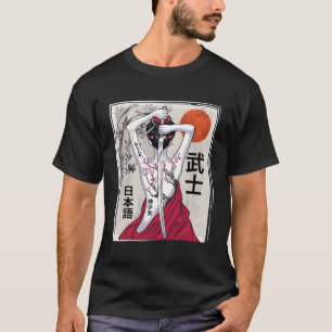 T-shirt Paysage culturel japonais Samurai Sakura Cherry