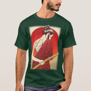 T-shirt Paysage culturel japonais Samurai Vintage Sakura C