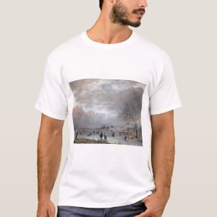 T-shirt Paysage d'Aert van der Neer Winter avec des