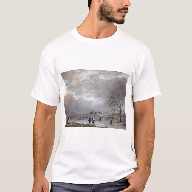 T-shirt Paysage d'Aert van der Neer Winter avec des (Devant)