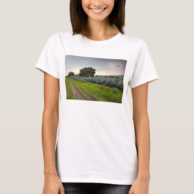 T-shirt Paysage d'agave bleu (Devant)