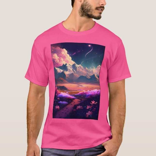 T-shirt Paysage d'Anime (Devant)