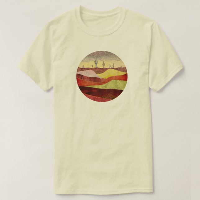 T-shirt Paysage de cactus du désert (Design devant)