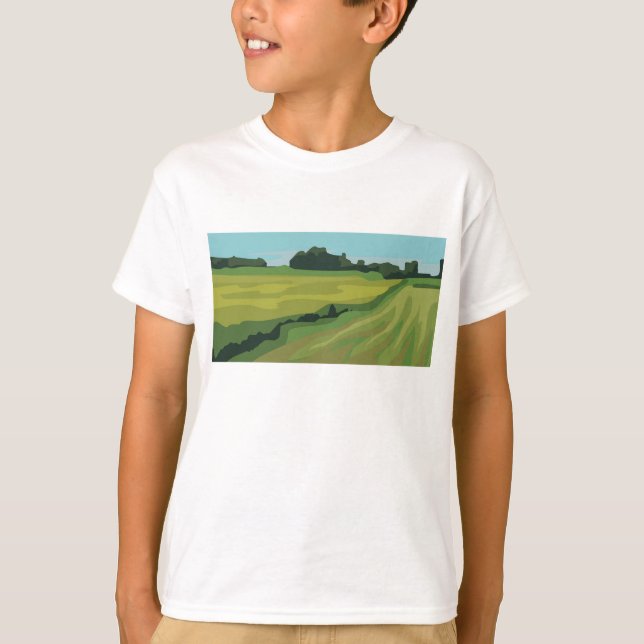 T-shirt Paysage de campagne verte (Devant)