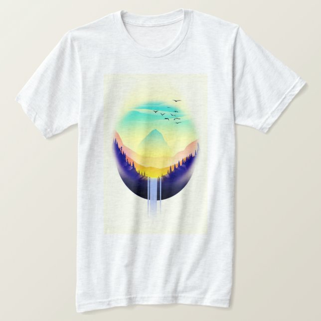 T-shirt Paysage de cascade (Design devant)