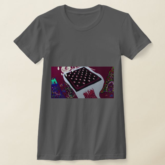 T-shirt Paysage de damier abstrait conceptuel (Poser)