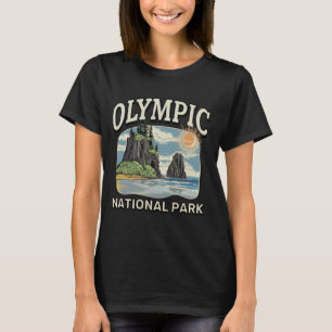 T-shirt Paysage de la forêt côtière Hoh Rainforest Olympic