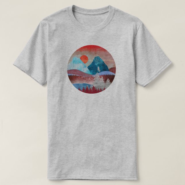 T-shirt Paysage de l'aigle d'argent (Design devant)
