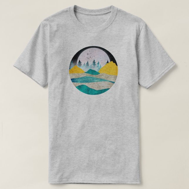 T-shirt Paysage de lever de superlune (Design devant)