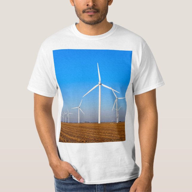 T-shirt Paysage de moulin à vent (Devant)