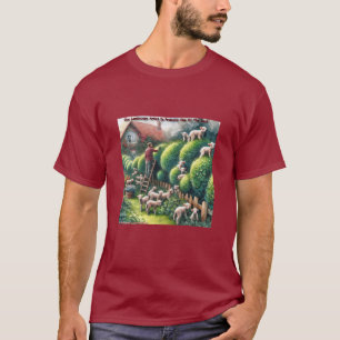 T-shirt Paysage de moutons : L'art topiaire devenu laineux