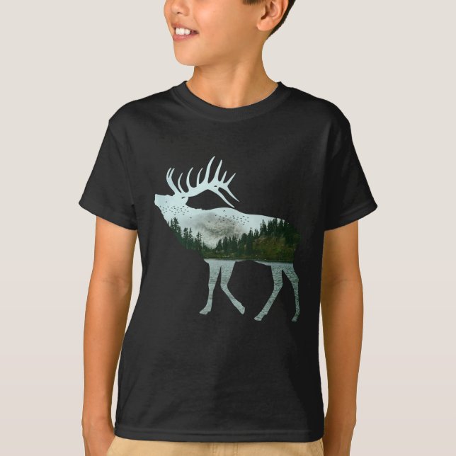 T-SHIRT PAYSAGE DE NATURE ELK (Devant)