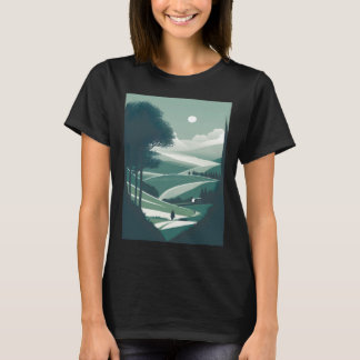 T-shirt Paysage de nature minimaliste