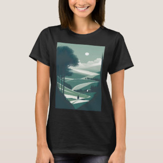 T-shirt Paysage de nature minimaliste