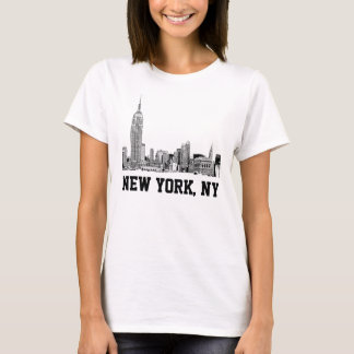 T-shirt Paysage de NYC Gravé 01