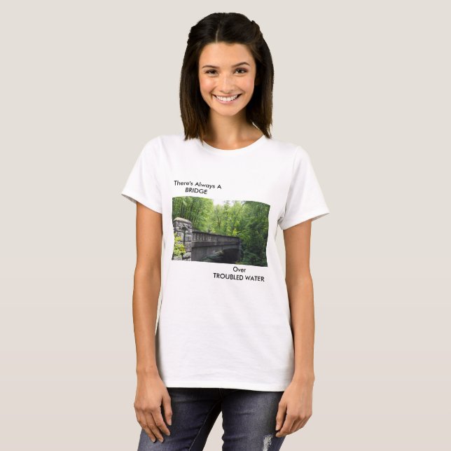 T-SHIRT PAYSAGE DE PONT AVEC LE TEXTE (Devant entier)