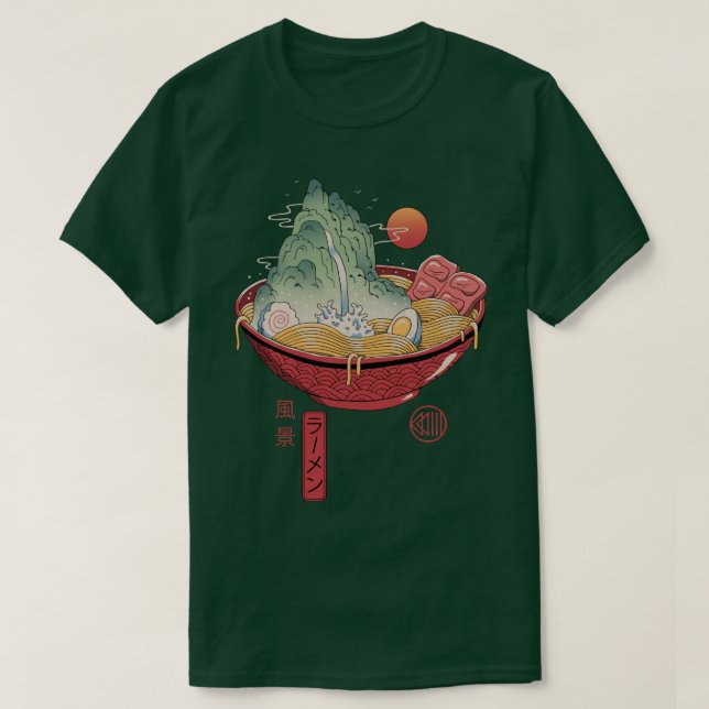 T-shirt Paysage de Ramen (Design devant)