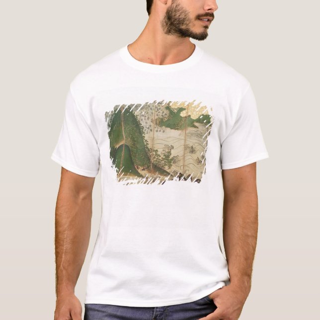 T-shirt Paysage de ressort avec Sun (Devant)