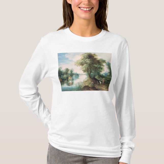 T-shirt Paysage de rivière (Devant)
