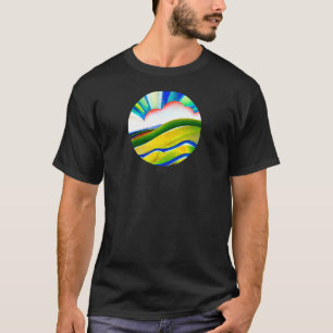 T-shirt Paysage de Sunburst Rainbow