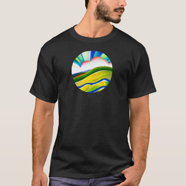 T-shirt Paysage de Sunburst Rainbow (Devant)