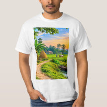 Paysage de village rural paisible