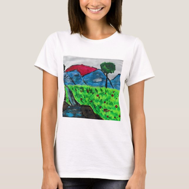 T-shirt Paysage des montagnes (Devant)