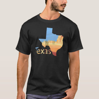 T-shirt Paysage désertique en forme de Texas 1