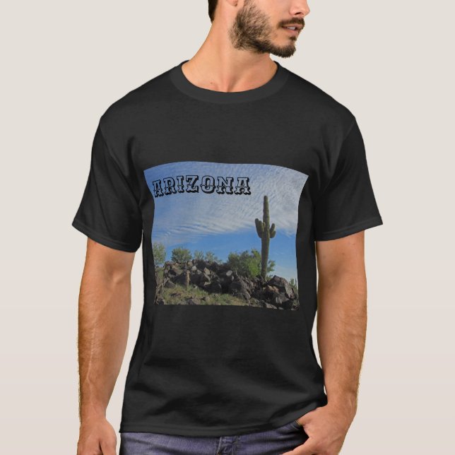 T-shirt Paysage du désert de l'Arizona Saguaro Cactus Phot (Devant)