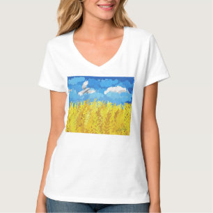 T-shirt Paysage du drapeau ukrainien