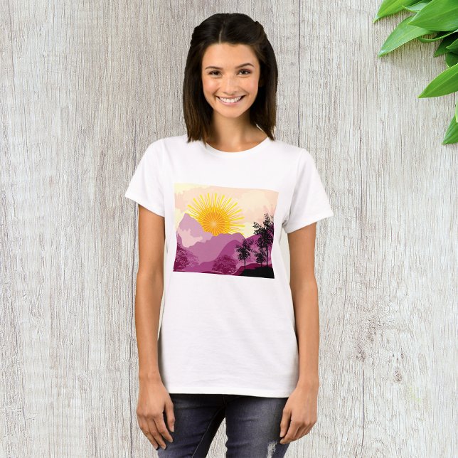 T-shirt Paysage du lever du soleil (Créateur téléchargé)