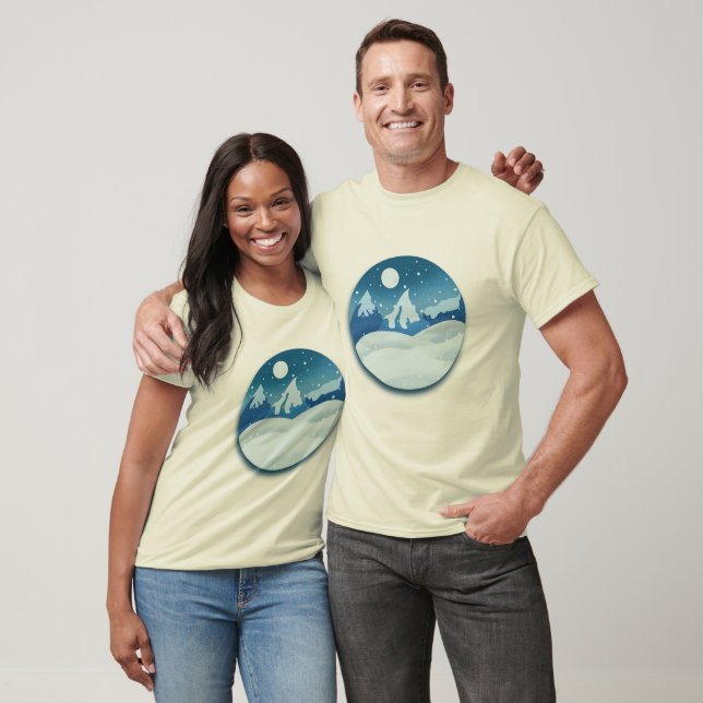 T-shirt Paysage Gelé Paisible (Unisexe)
