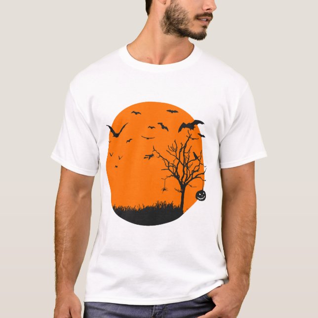 T-shirt Paysage Halloween Création Halloween (Devant)