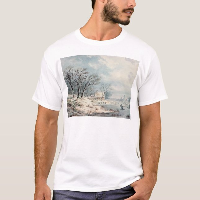 T-shirt Paysage : Hiver (Devant)