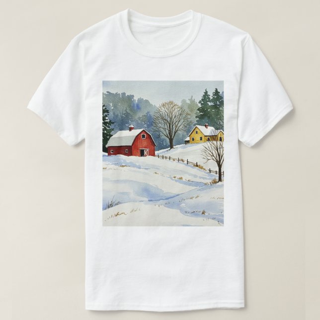 T-shirt Paysage hivernal (Design devant)